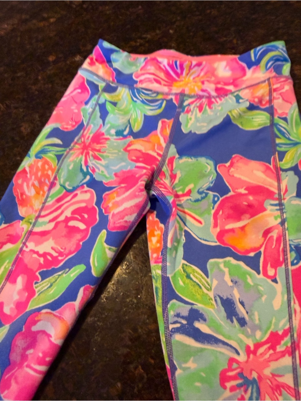 Lily Pulitzer Luxlethic Active Leggings - Pink & Blue